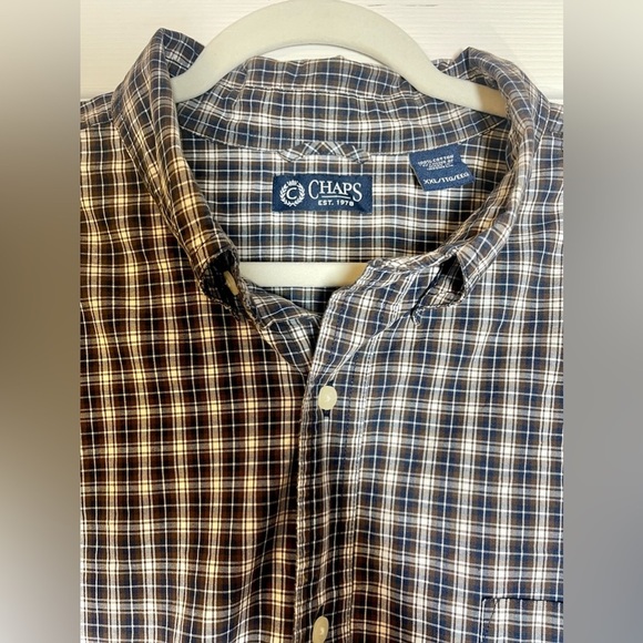 Chap’s Men’s Long‎ Sleeve Button Down Stretch Shirt Size XXL - Picture 2 of 8